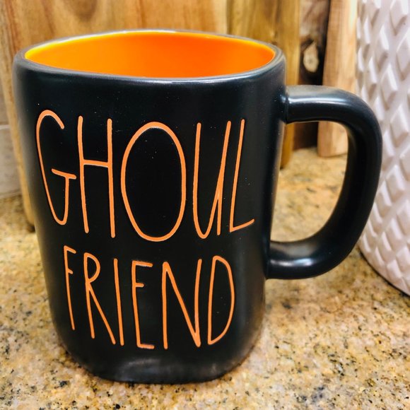 Rae Dunn 2020 Halloween Ghoul Friend mug with orange interior - Picture 1 of 1